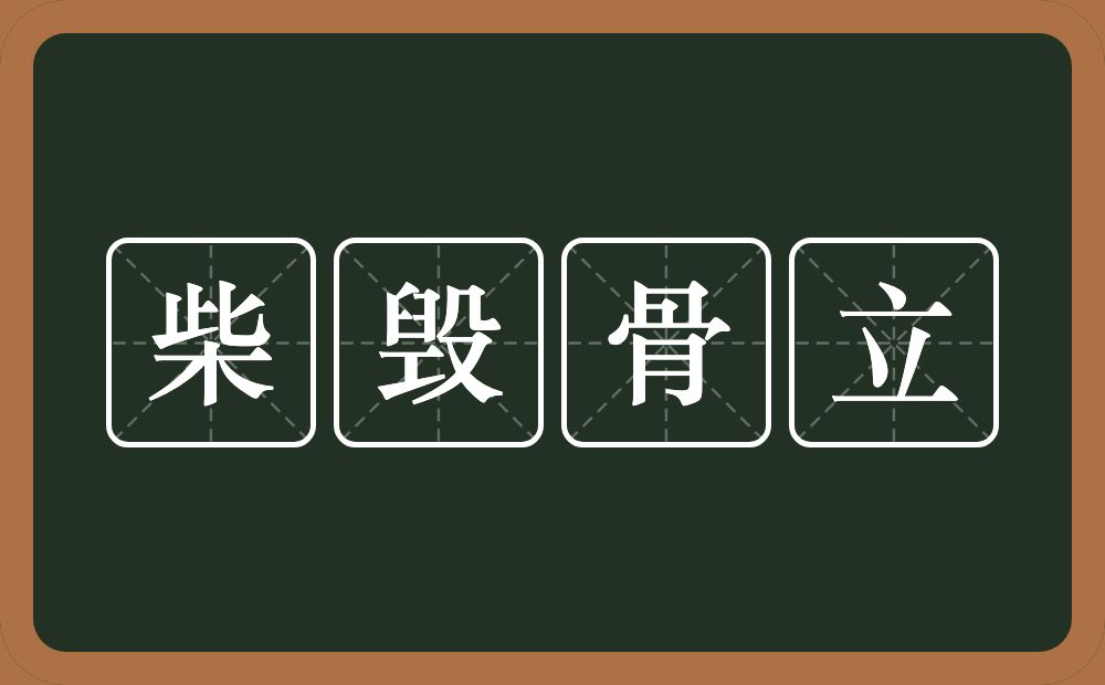 柴毁骨立的意思？柴毁骨立是什么意思？