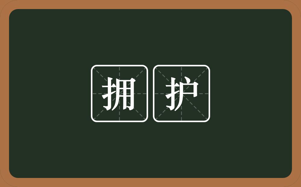 拥护的意思？拥护是什么意思？