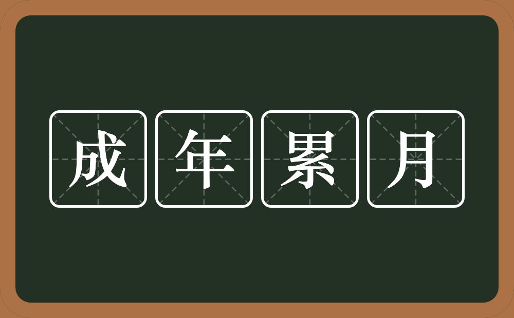 成年累月的意思？成年累月是什么意思？