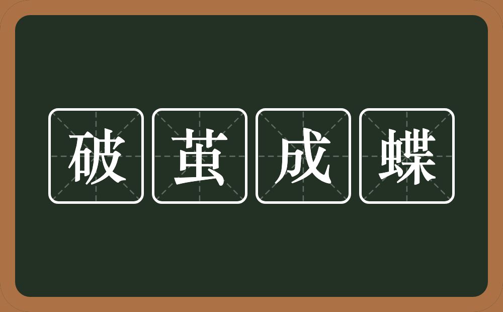 破茧成蝶的意思？破茧成蝶是什么意思？