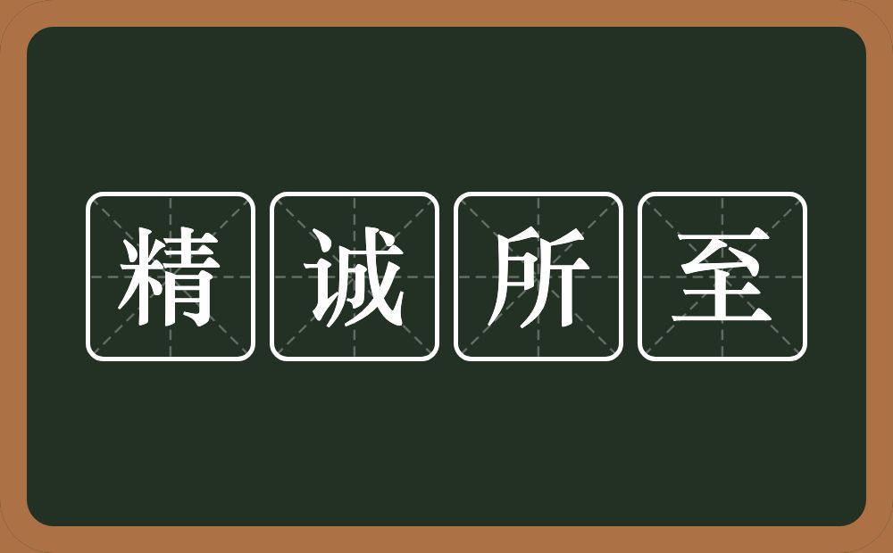 精诚所至的意思？精诚所至是什么意思？