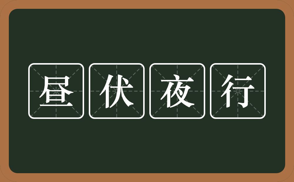 昼伏夜行的意思？昼伏夜行是什么意思？