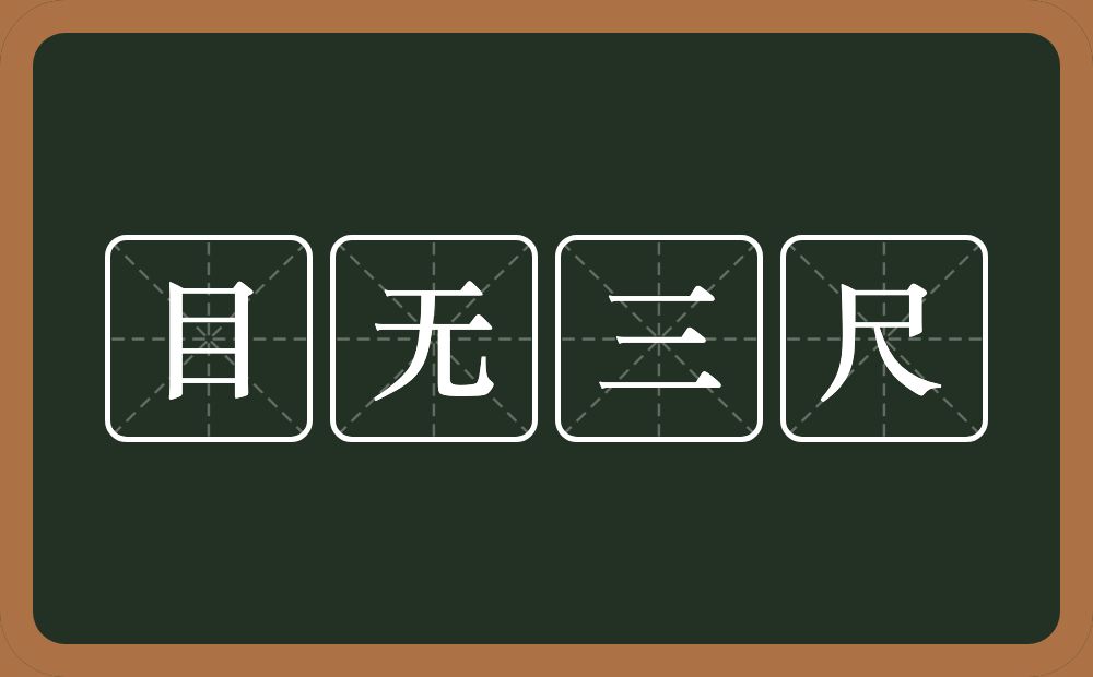 目无三尺的意思？目无三尺是什么意思？