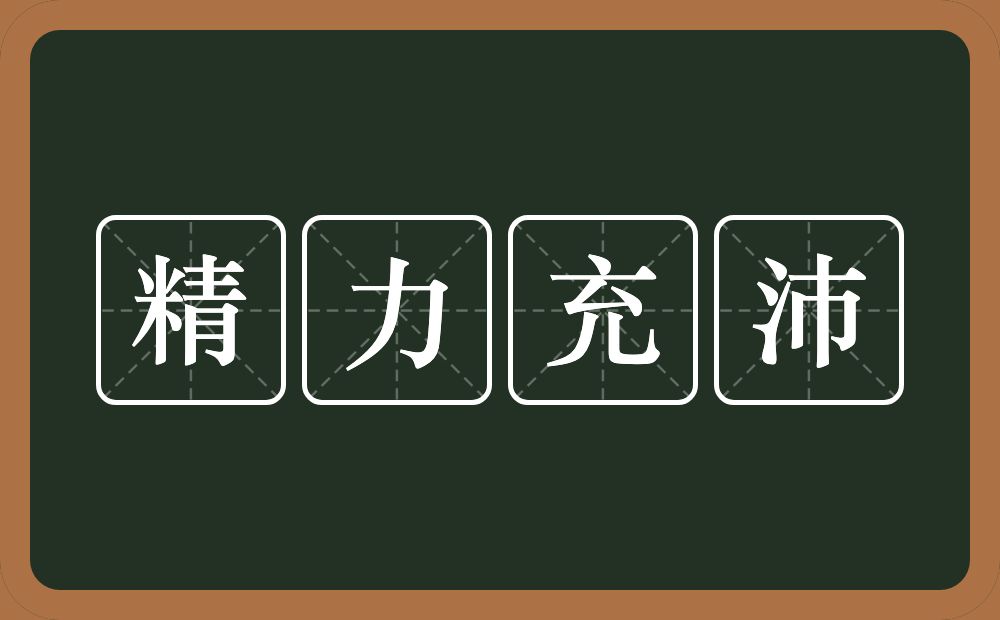 精力充沛的意思？精力充沛是什么意思？