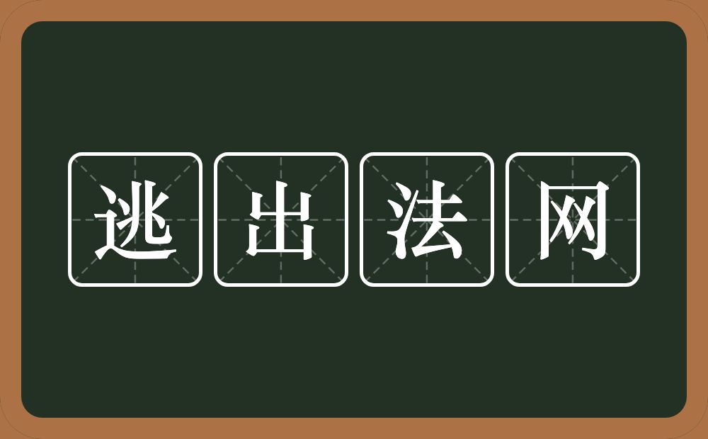 逃出法网的意思？逃出法网是什么意思？