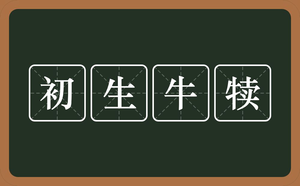 初生牛犊的意思？初生牛犊是什么意思？