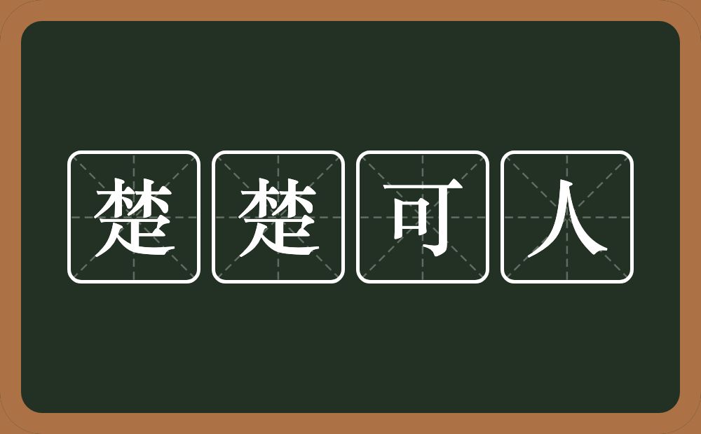 楚楚可人的意思？楚楚可人是什么意思？