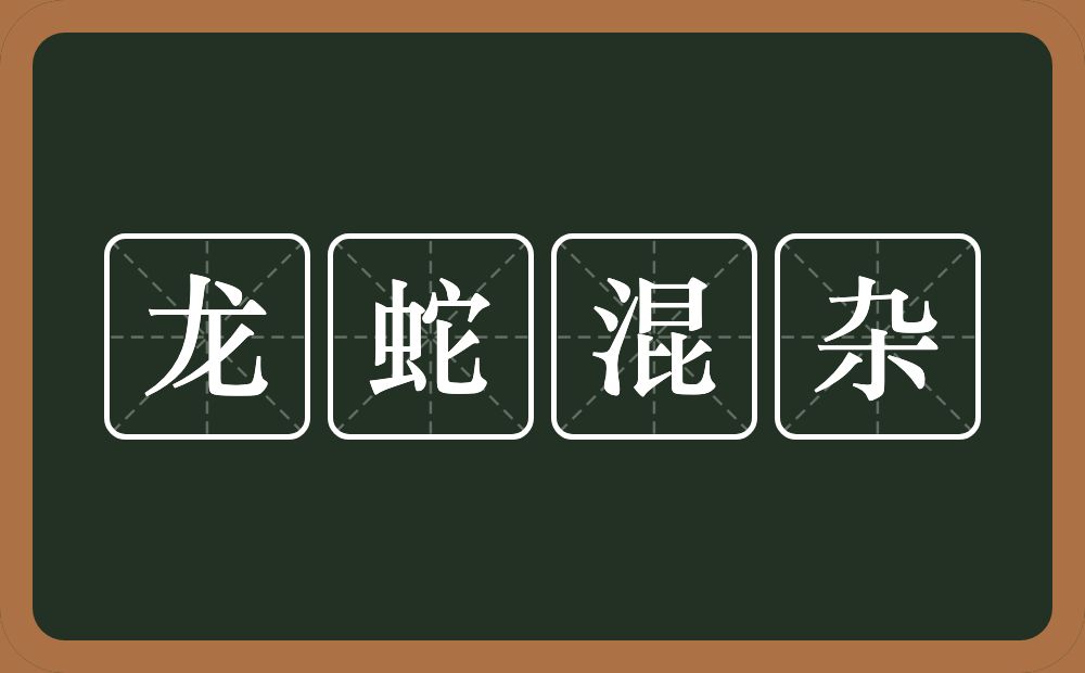 龙蛇混杂的意思？龙蛇混杂是什么意思？