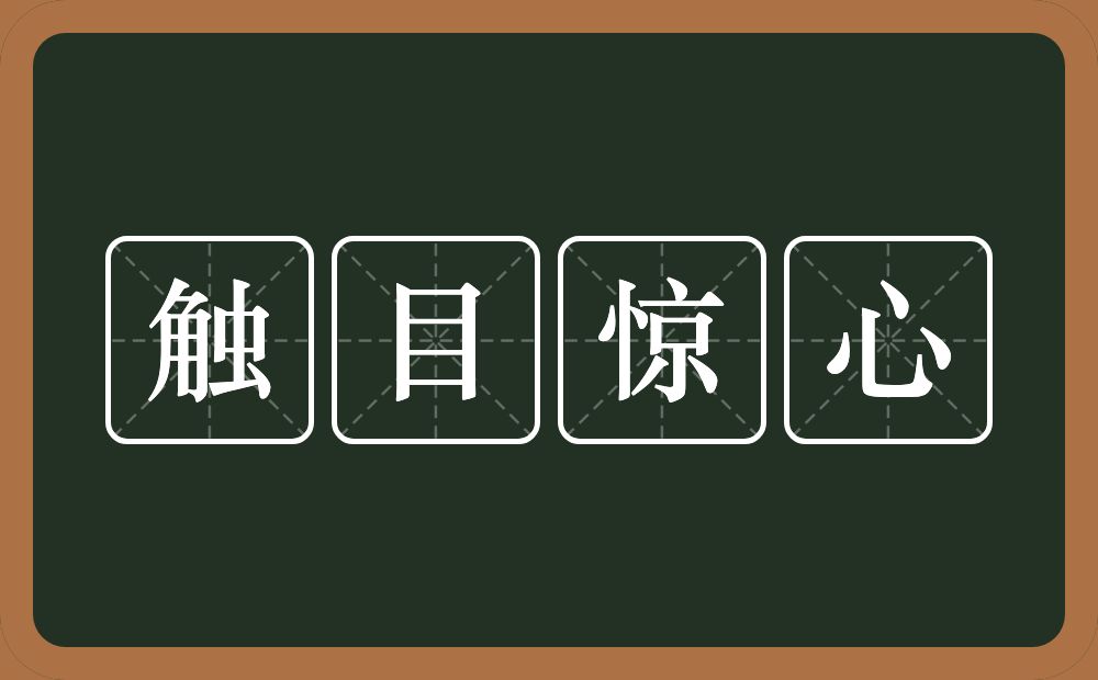 触目惊心的意思？触目惊心是什么意思？