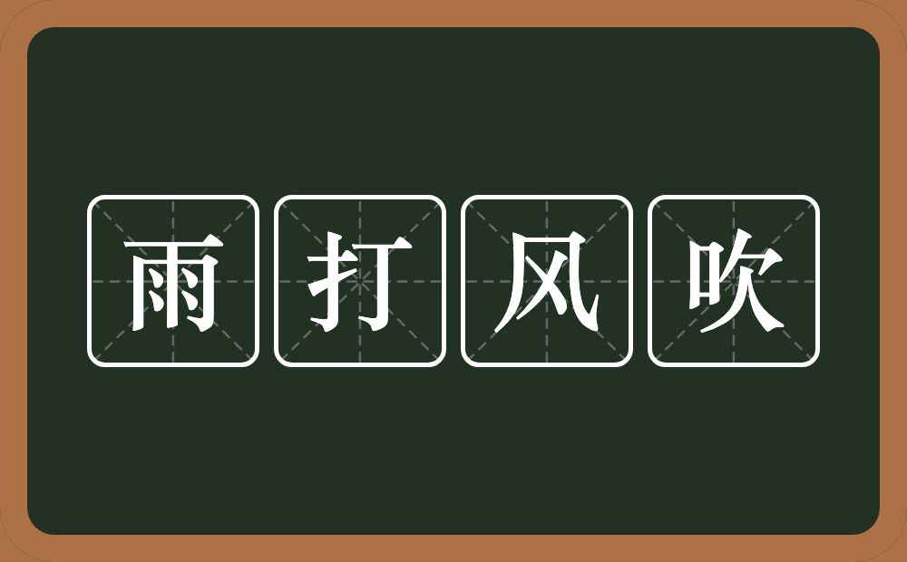 雨打风吹的意思？雨打风吹是什么意思？