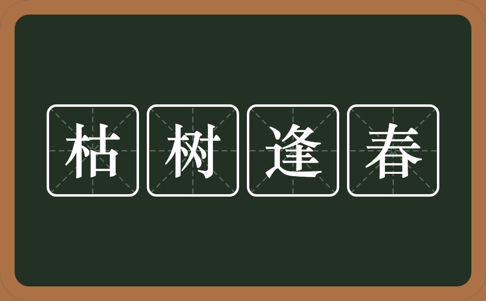 枯树逢春的意思？枯树逢春是什么意思？