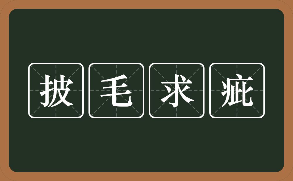 披毛求疵的意思？披毛求疵是什么意思？