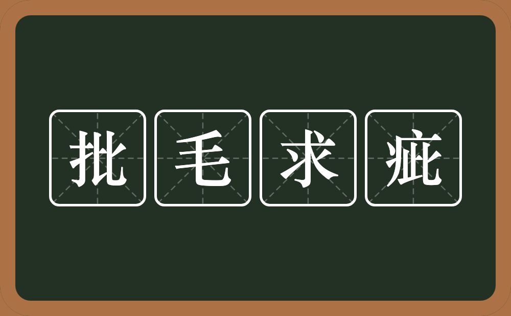 批毛求疵的意思？批毛求疵是什么意思？