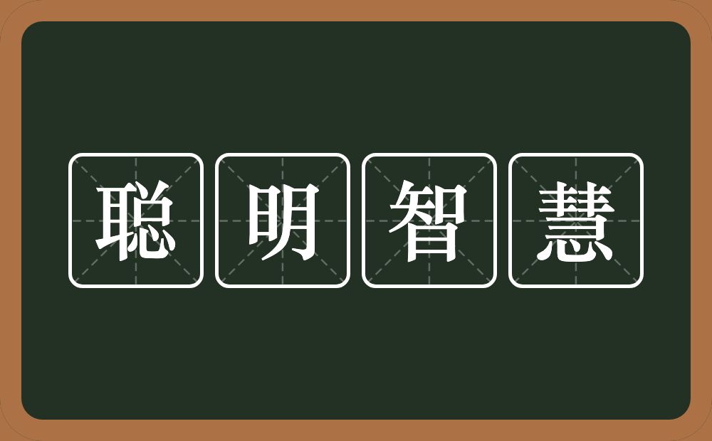 聪明智慧的意思？聪明智慧是什么意思？