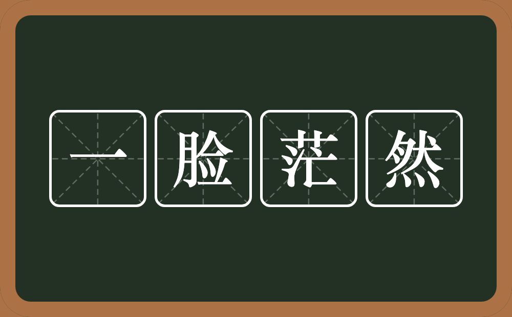 一脸茫然的意思？一脸茫然是什么意思？