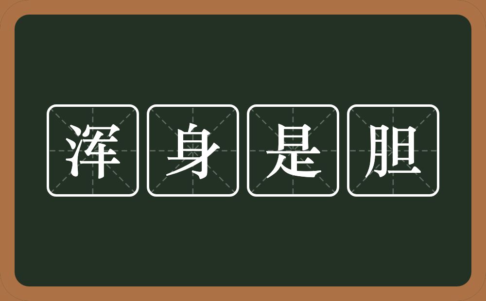 浑身是胆的意思？浑身是胆是什么意思？