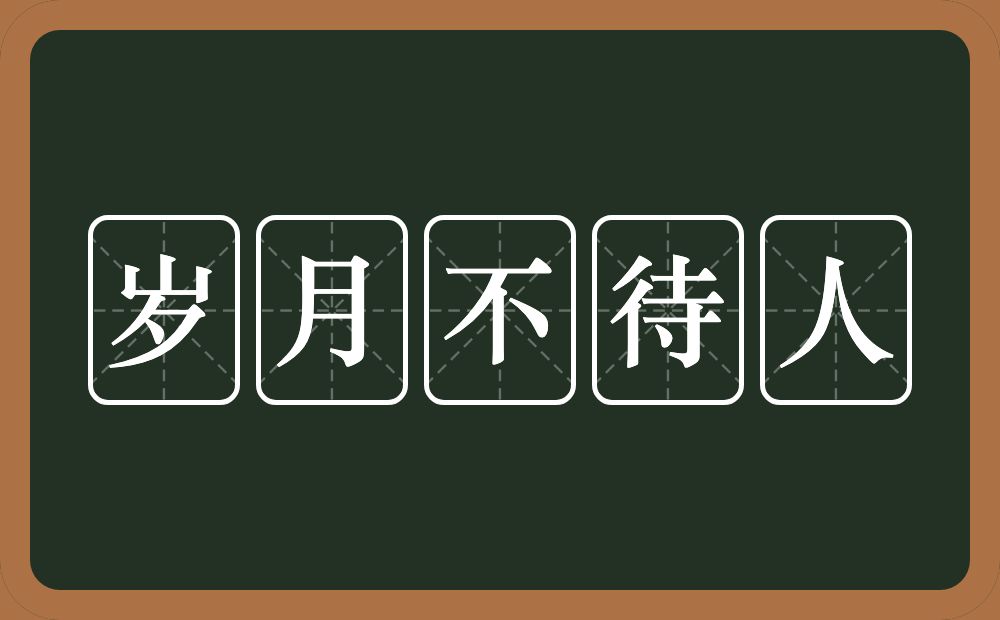 岁月不待人的意思？岁月不待人是什么意思？