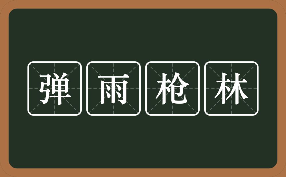 弹雨枪林的意思？弹雨枪林是什么意思？