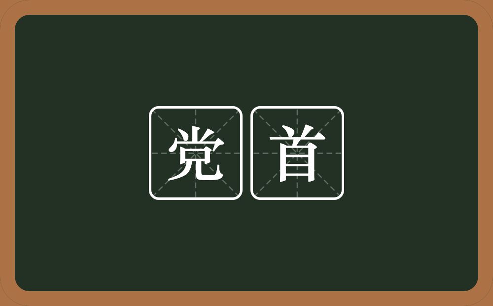 党首的意思？党首是什么意思？