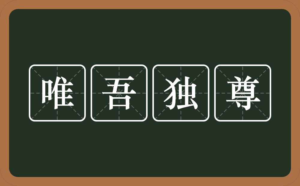 唯吾独尊的意思？唯吾独尊是什么意思？