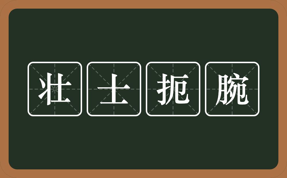 壮士扼腕的意思？壮士扼腕是什么意思？