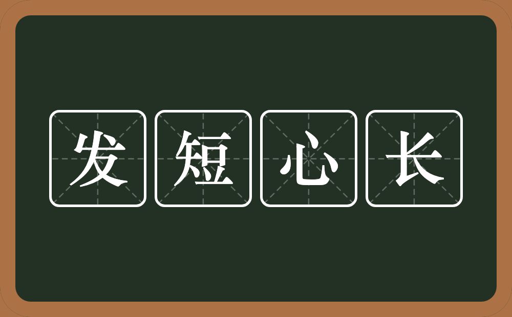 发短心长的意思？发短心长是什么意思？