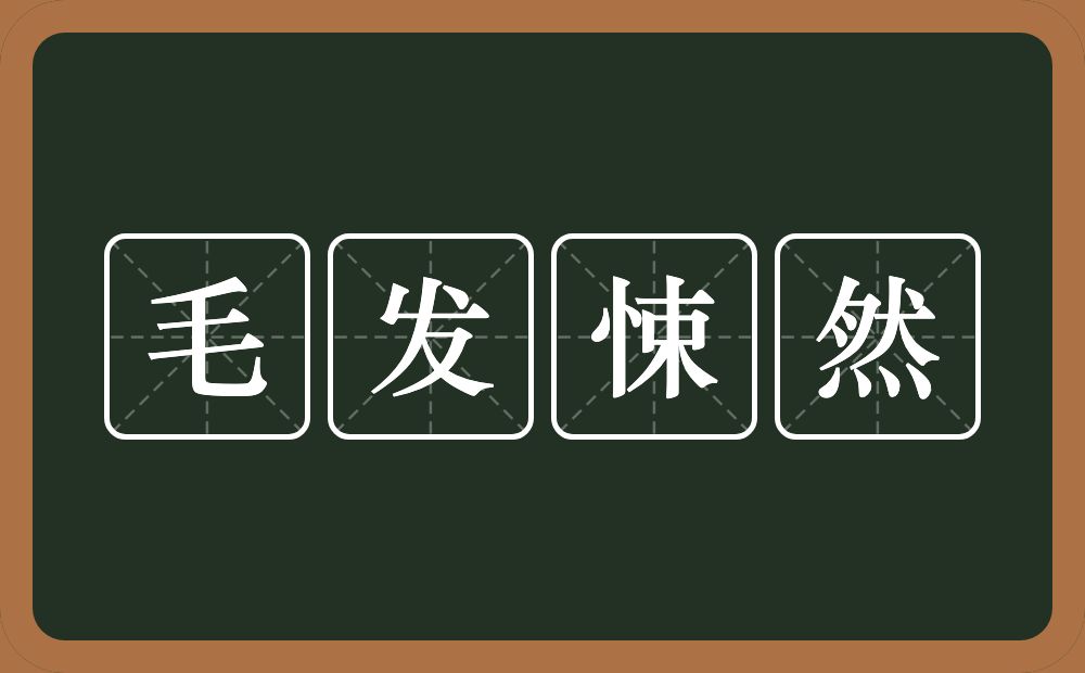 毛发悚然的意思？毛发悚然是什么意思？