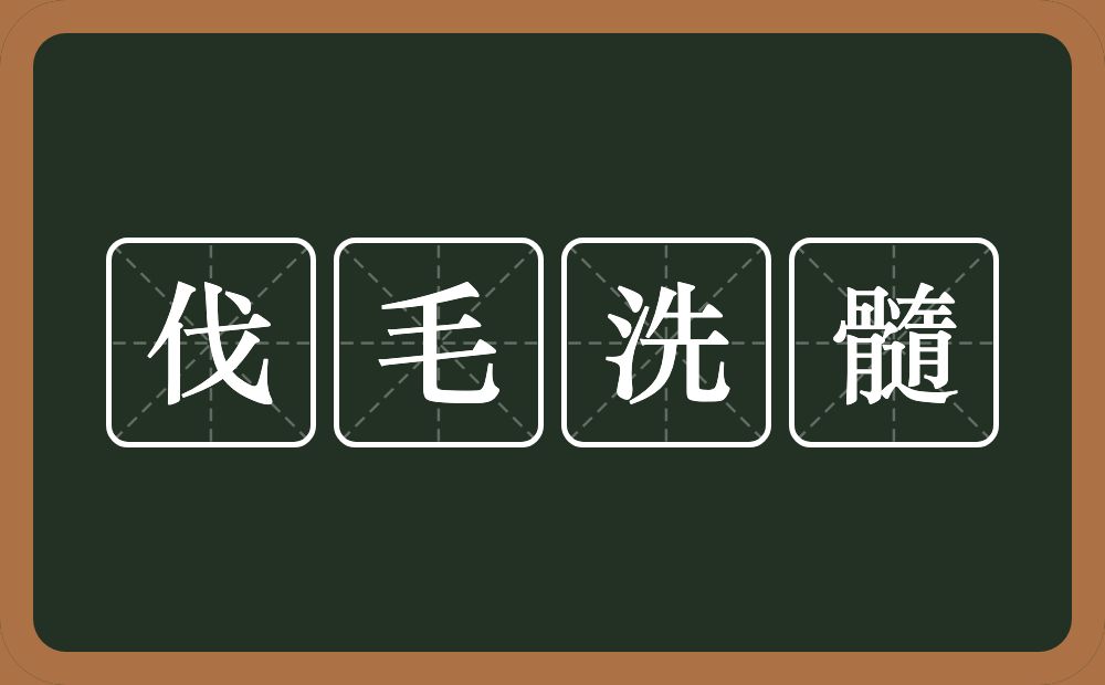 伐毛洗髓的意思？伐毛洗髓是什么意思？