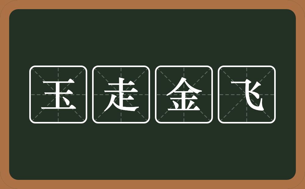 玉走金飞的意思？玉走金飞是什么意思？