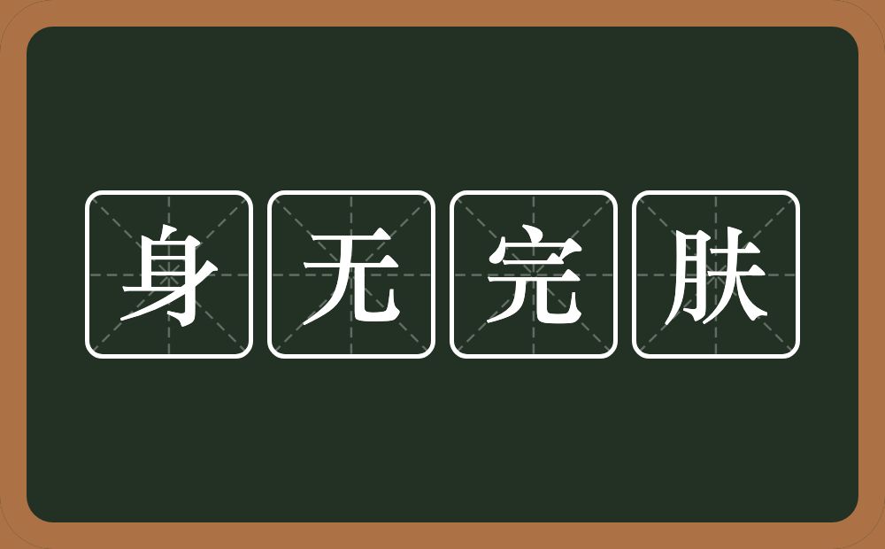 身无完肤的意思？身无完肤是什么意思？