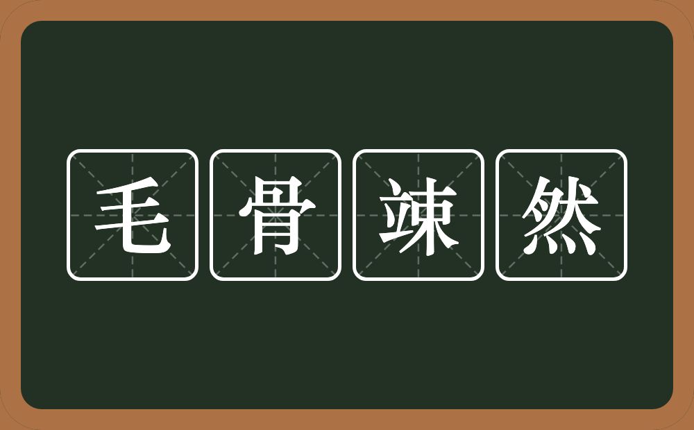 毛骨竦然的意思？毛骨竦然是什么意思？