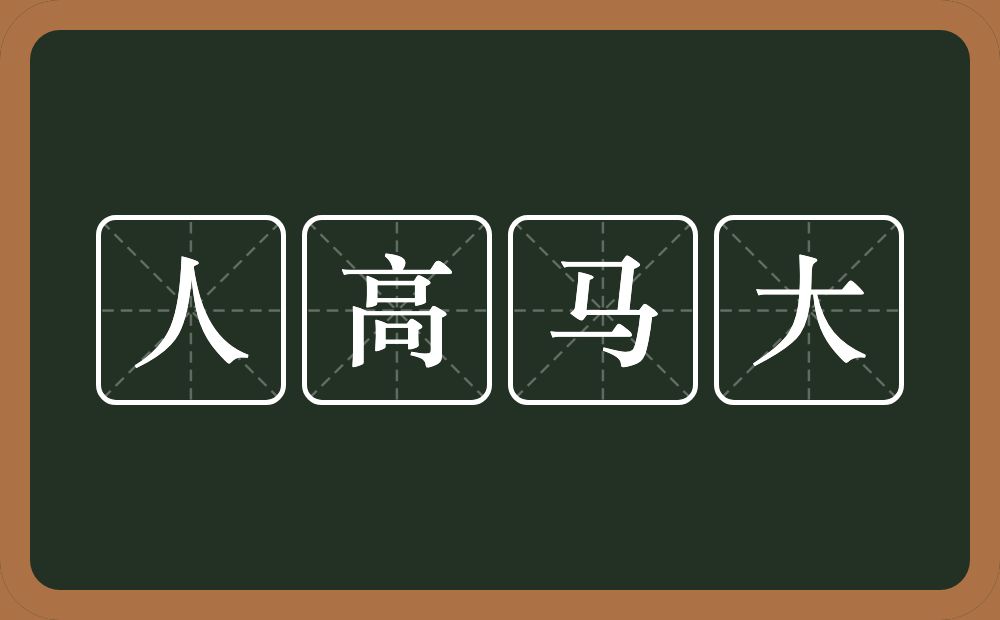 人高马大的意思？人高马大是什么意思？