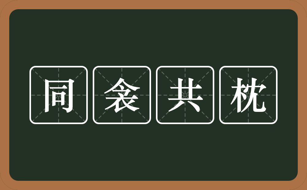 同衾共枕的意思？同衾共枕是什么意思？