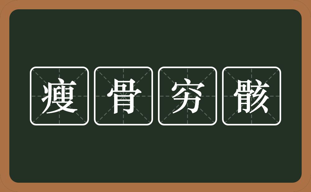 瘦骨穷骸的意思？瘦骨穷骸是什么意思？