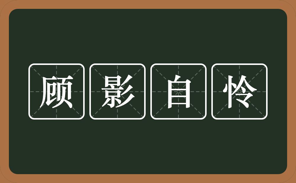 顾影自怜的意思？顾影自怜是什么意思？