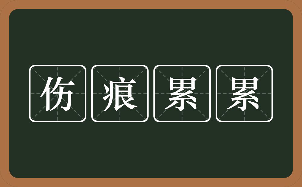 伤痕累累的意思？伤痕累累是什么意思？