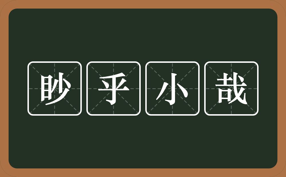 眇乎小哉的意思？眇乎小哉是什么意思？