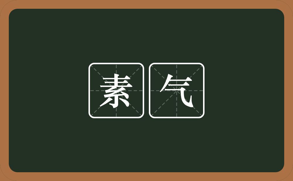 素气的意思？素气是什么意思？