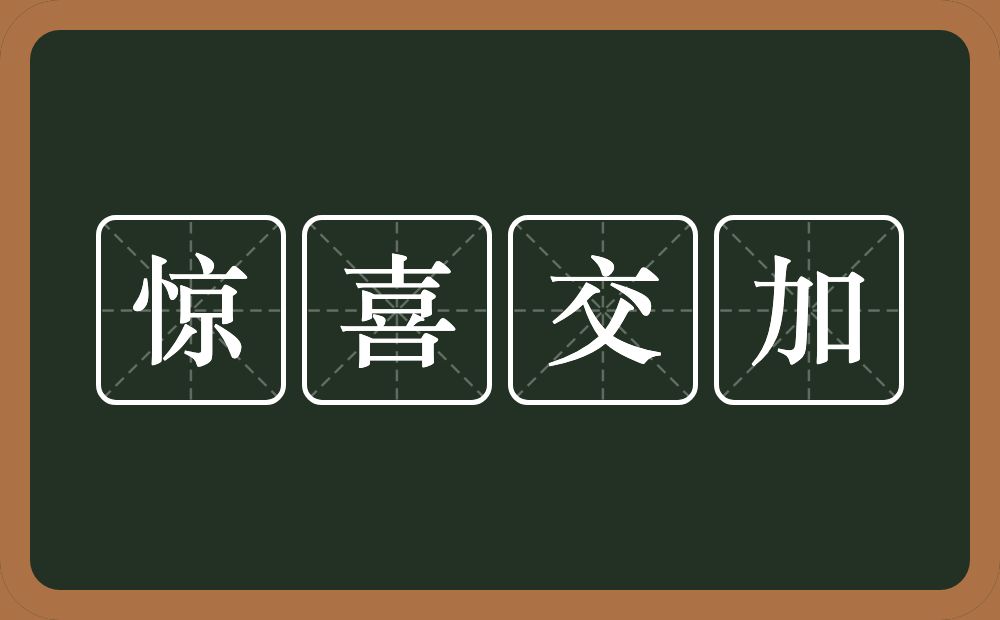 惊喜交加的意思？惊喜交加是什么意思？