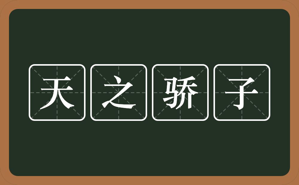 天之骄子的意思？天之骄子是什么意思？