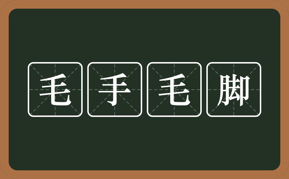 毛手毛脚的意思？毛手毛脚是什么意思？