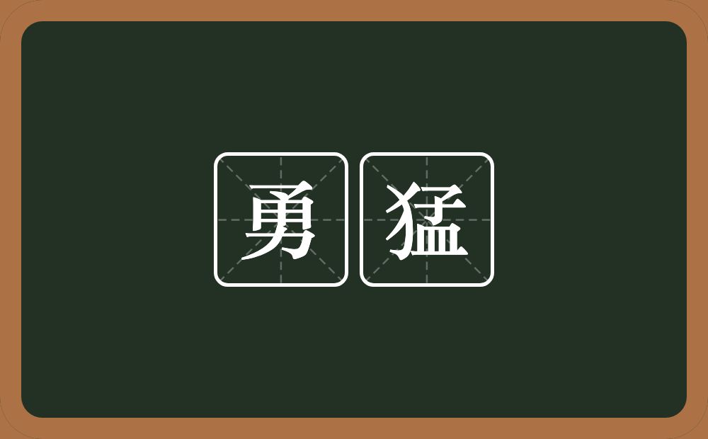 勇猛的意思？勇猛是什么意思？