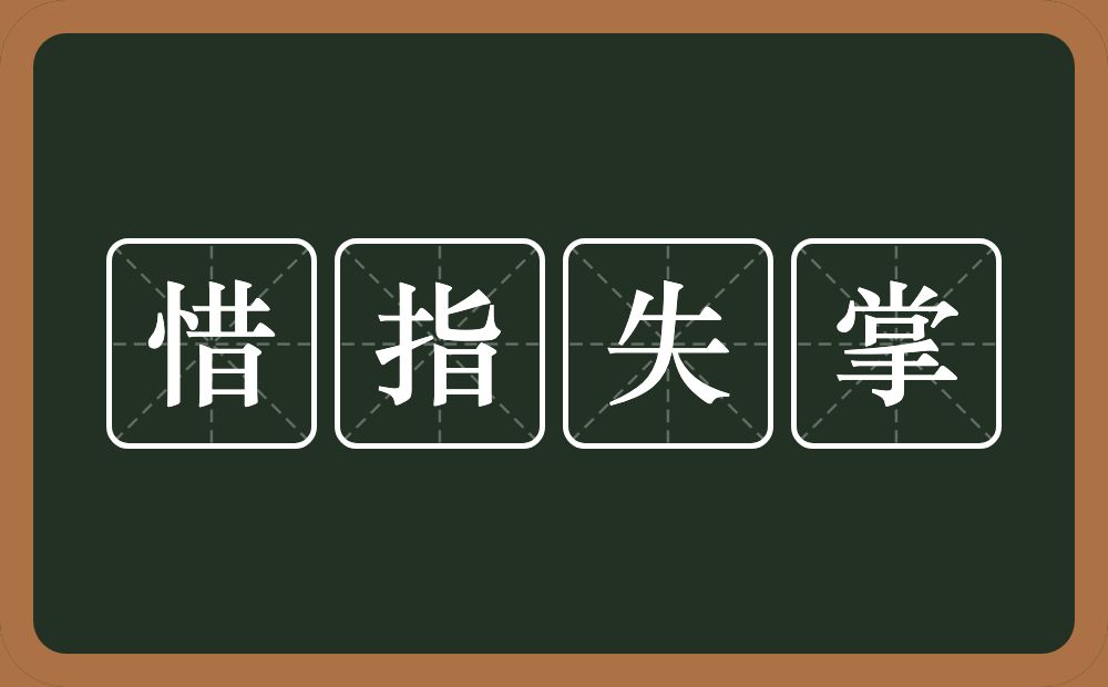 惜指失掌的意思？惜指失掌是什么意思？