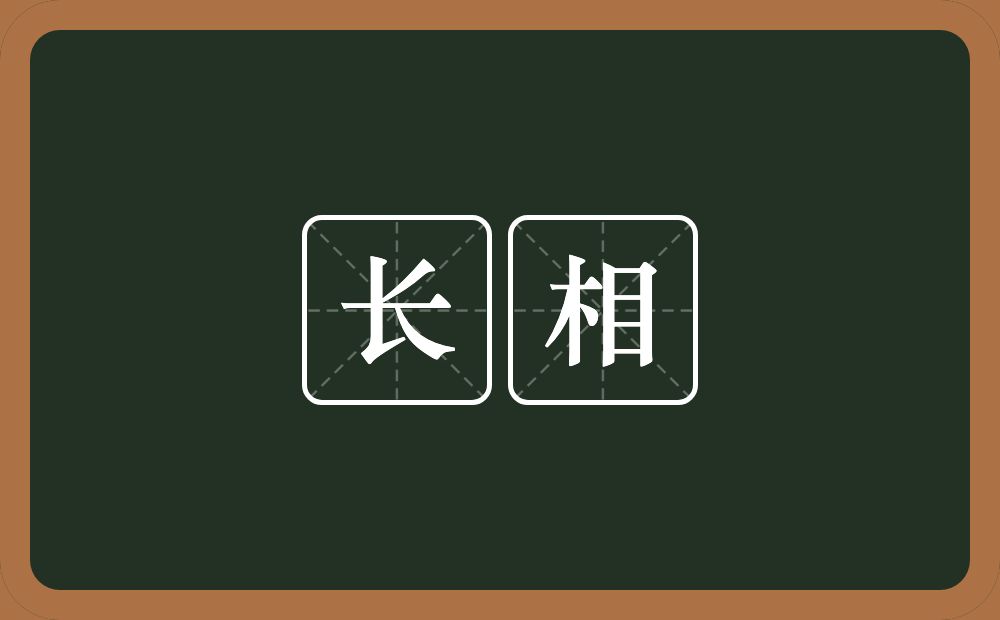 长相的意思？长相是什么意思？